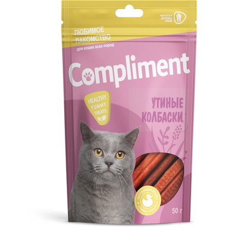 COMPLIMENT Лакомство для кошек Колбаски из мяса утки – интернет-магазин Ле’Муррр