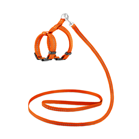 Saival Classic Рефлекс Комплект повод+шлейка XS (оранжевый) – интернет-магазин Ле’Муррр
