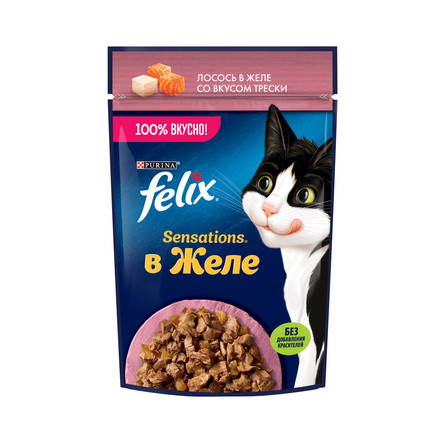 Влажный корм Felix Sensations для взрослых кошек, 75 г - фото 1