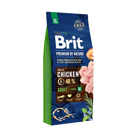 Brit Premium by Nature Adult XL Сухой корм для взрослых собак гигантских пород, 15 кг - фото 1