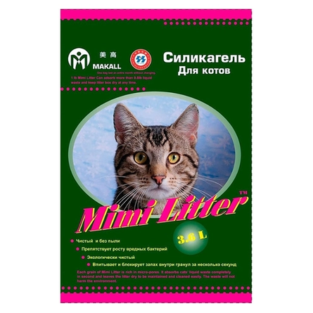 Mimi Litter Впитывающий силикагелевый наполнитель для котов, 1,81 кг - фото 1