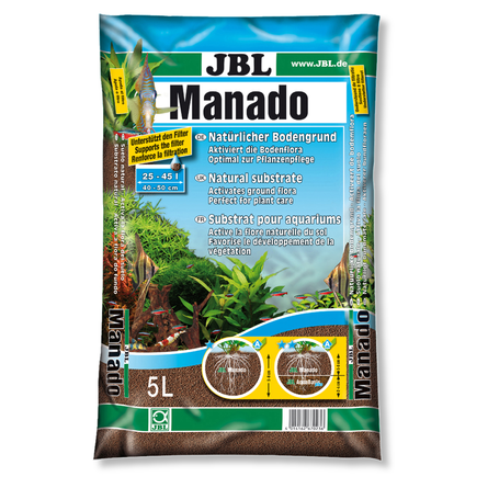 JBL Mahado Питательный грунт, улучшающий качество воды и стимулирующий рост растений, 5 л - фото 1