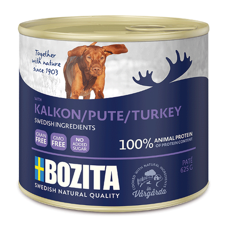 BOZITA Turkey Паштет для взрослых собак всех пород (с индейкой), 625 гр - фото 1