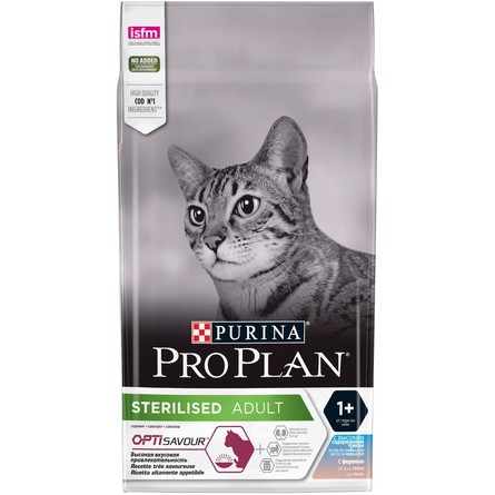 Pro Plan Sterilised OptiSavour сухой корм для кастрированных/стерилизованных кошек, 1,5 кг - фото 1
