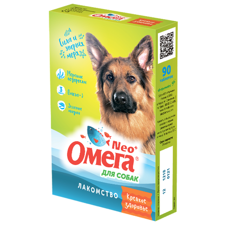 Купить Омега Neo+ Крепкое здоровье Лакомство для собак, 90 таблеток за 130.00 ₽