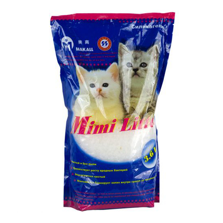 Mimi Litter Впитывающий силикагелевый наполнитель для кошек, 1,81 кг - фото 1