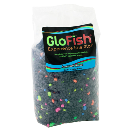 GloFish Грунт черный с флуоресцирующими гранулами, 2,268 кг - фото 1