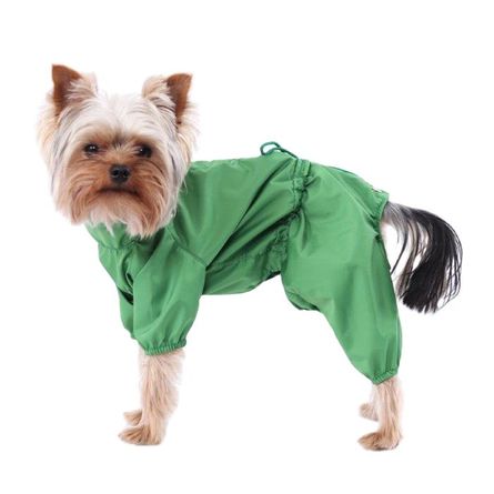 YORIKI Дождевик для собак зеленый мальчик р-р S - фото 1