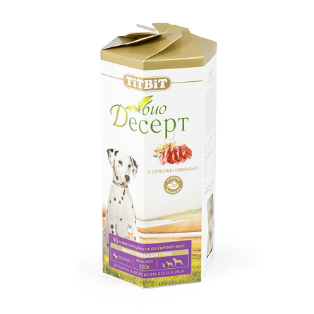 TiTBiT Био Десерт стандарт Печенье для взрослых собак средних и крупных пород (с говяжьей печенью), 350 гр - фото 1