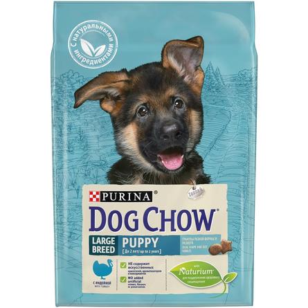 Dog Chow Puppy Large Breed Сухой корм для щенков крупных пород (с индейкой и рисом), 2,5 кг, 2,5 кг - фото 1