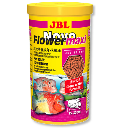 JBL NovoFlower maxi Основной корм для крупных флауэрхорнов (палочки), 1 л - фото 1