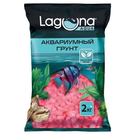 Laguna Грунт натуральный цветной, розовый, 2 кг - фото 1