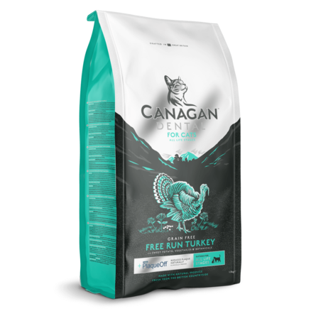 CANAGAN GRAIN FREE DENTAL Сухой корм для кошек для ухода за полостью рта, с индейкой, 4 кг