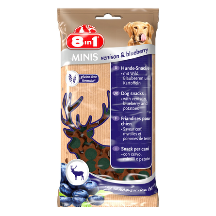 8in1 Minis Venison & Blueberry Лакомство для взрослых собак всех пород (с олениной и черникой) – интернет-магазин Ле’Муррр