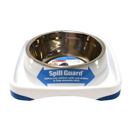 Petstages Spill Guard Миска для собак, предотвращающая разбрызгивание воды, белая, металл – интернет-магазин Ле’Муррр