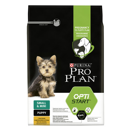 Pro Plan Small & Mini Puppy Сухой корм для щенков мелких пород (с курицей и рисом), 3 кг - фото 1