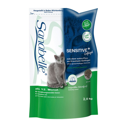 Bosch Sanabelle Sensitive Сухой корм для взрослых кошек с чувствительным пищеварением (с птицей) – интернет-магазин Ле’Муррр