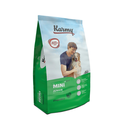 Karmy Junior Mini Сухой корм для мелких пород до 10кг до 1 года, индейка – интернет-магазин Ле’Муррр