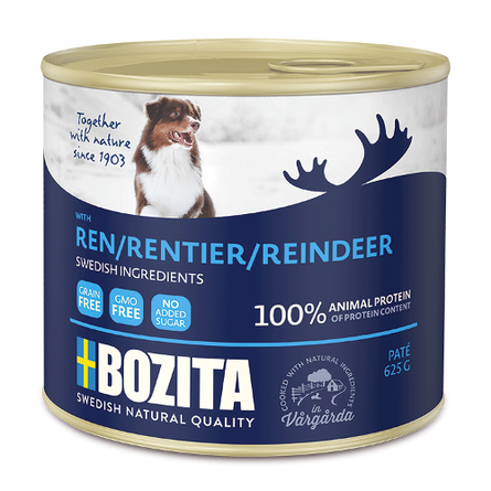 BOZITA Reindeer Паштет для взрослых собак всех пород (с олениной), 625 гр - фото 1