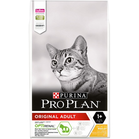 Pro Plan Adult сухой корм для взрослых кошек (с курицей), 10 кг - фото 1