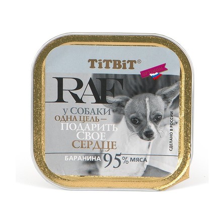 TiTBiT RAF Консервы для собак (с бараниной) - фото 1