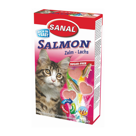 Sanal Salmon Витаминизированное лакомство для взрослых кошек (с лососем) – интернет-магазин Ле’Муррр