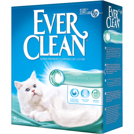 Ever Clean Aqua Breeze Scent Комкующийся глиняный наполнитель для кошек (с ароматом морской свежести), 6 л - фото 1