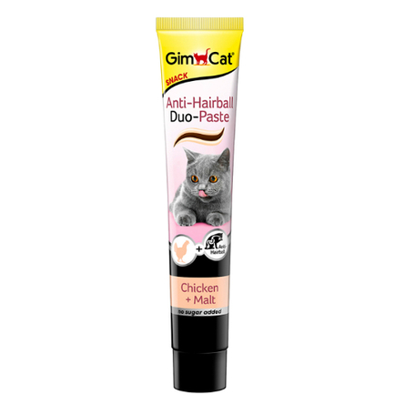 Gimcat Anti-Hairball Duo-Paste Паста для кошек для выведения шерсти (с курицей) – интернет-магазин Ле’Муррр