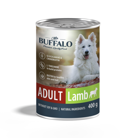 Mr.Buffalo ADULT Влажный корм для взрослых собак всех пород, ягненок – интернет-магазин Ле’Муррр