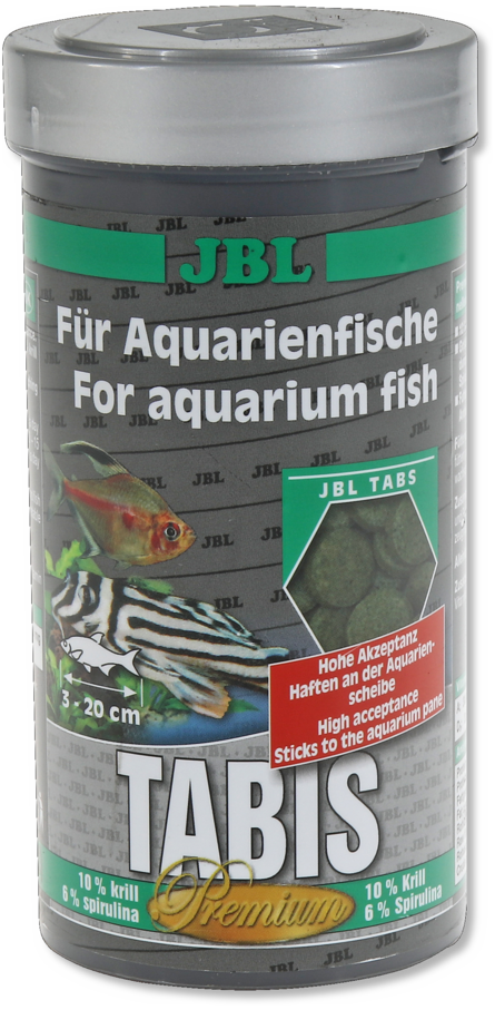 JBL Tabis Дополнительный корм премиум для пресных и морских аквариумных рыб, таблетки, 250 мл, 160 гр - фото 1