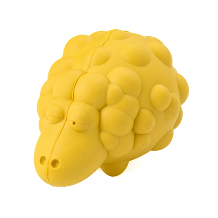 Mr.Kranch Игрушка для собак Овечка с пищалкой  с ароматом сливок, цвет желтый - фото 1