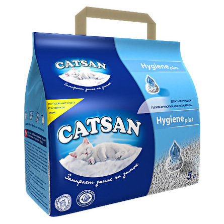 Catsan Hygiene Впитывающий гигиенический наполнитель для кошачьего туалета, 5 л - фото 1