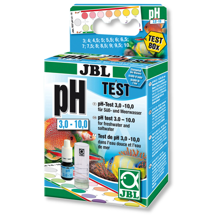 JBL pH 3,0-10,0 Test Экспресс-тест для определения значения pH в прудах и пресноводных / морских аквариумах, 50 тестов - фото 1