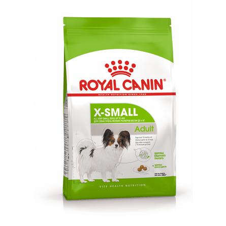 Купить Royal Canin X-Small Adult Сухой корм для взрослых собак миниатюрных пород, 500 гр за 401.00 ₽