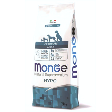 Monge Dog Speciality Hypoallergenic Корм для собак гипоаллергенный (лосось с тунцом), 12 кг - фото 1