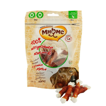 Мнямс Лакомство для собак кальцинированные косточки с утиным мясом, 7,2 кг - фото 1