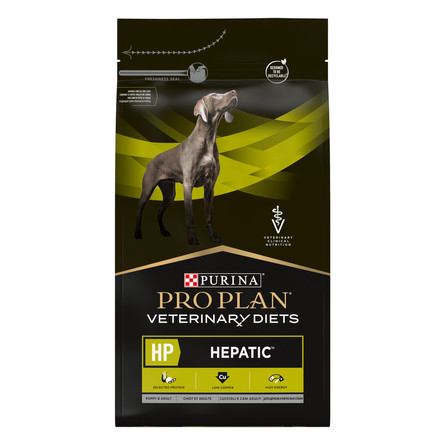 Pro Plan Veterinary Diets HP Сухой корм для щенков и взрослых собак при хронической печеночной недостаточности, 3 кг - фото 1