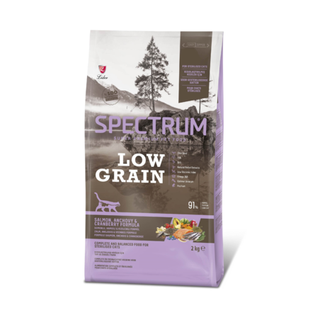 SPECTRUM Low-Grain Sterilised Сухой корм для кошек , 2 кг
