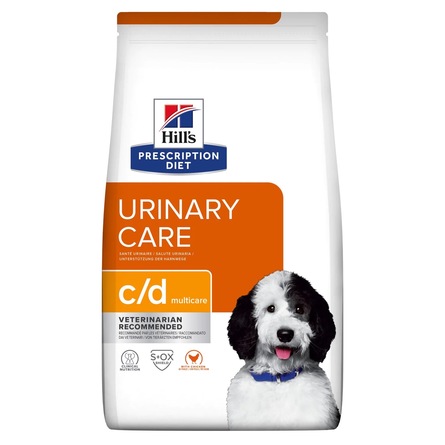 Hill's Prescription Diet c/d Multicare Urinary Care Сухой лечебный корм для собак при заболеваниях мочевыводящих путей (с курицей), 2 кг - фото 1