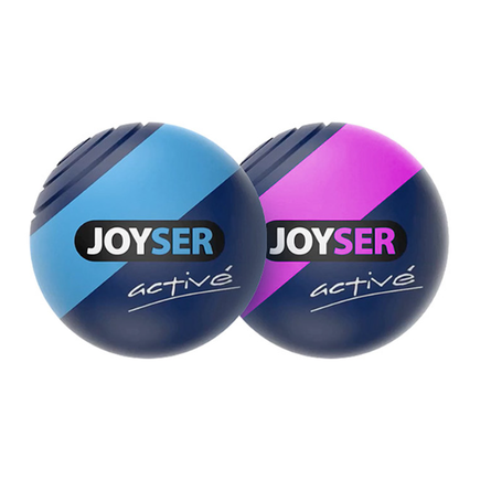 JOYSER Active Игрушка для собак Два резиновых мяча с пищалкой, размер M, голубой, розовый, 6,3 см – интернет-магазин Ле’Муррр