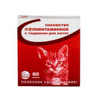 Ceva Витаминизированное лакомство для котят (с таурином), 60 таблеток - фото 1