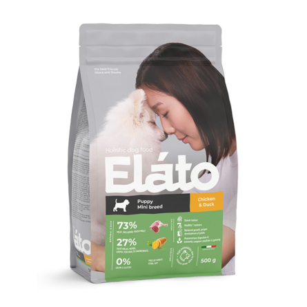 Elato Holistic Puppy Mini Сухой корм для щенков мелких пород, курица с уткой, 500 гр 