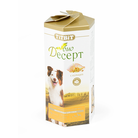 TiTBiT Био Десерт стандарт Печенье для взрослых собак средних и крупных пород (с курицей), 350 гр - фото 1