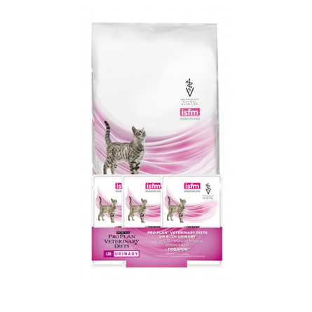 Набор Purina Veterinary Diets UR St/Ox лечебный сухой корм для взрослых кошек при болезнях нижних отделов мочевыводящих путей (с курицей), 1,5 кг - фото 1