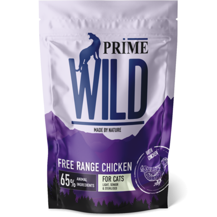 PRIME WILD GF FREE RANGE Сухой корм для стерилизованных котят и кошек, контроль веса с курицей, 500 гр - фото 1