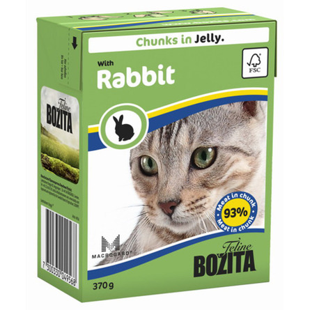 Bozita Кусочки паштета в желе для взрослых кошек (с кроликом), 370 гр - фото 1