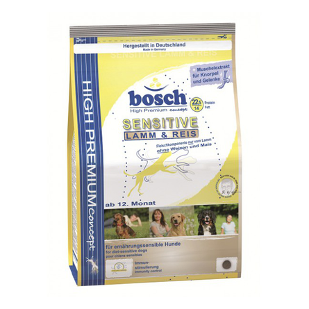 Bosch Sensitive Lamm & Reis Cухой корм для взрослых собак всех пород с чувствительным пищеварением (c ягненком и рисом) – интернет-магазин Ле’Муррр