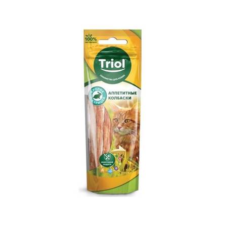 TRIOL Аппетитные колбаски для кошек (из кролика с курицей), 40 гр