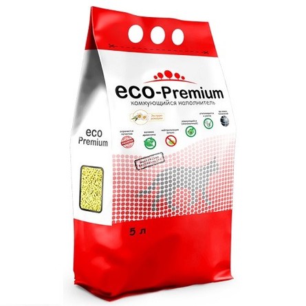 ECO Premium Древесный комкующийся наполнитель, ромашка, 1,9 кг - фото 1