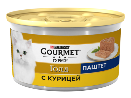 Gourmet Gold Паштет для взрослых кошек (с курицей), 85 гр - фото 1